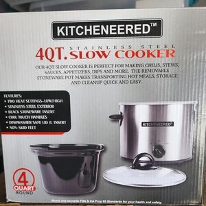 Stainless Steel Slow Cooker - Black and Silver